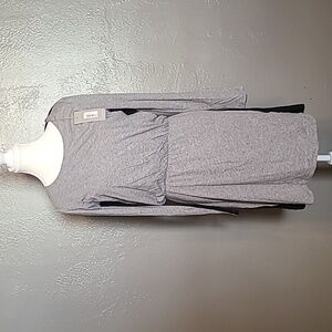 Bench Women's T-shirt dress small black/gray NWT long sleeve lined